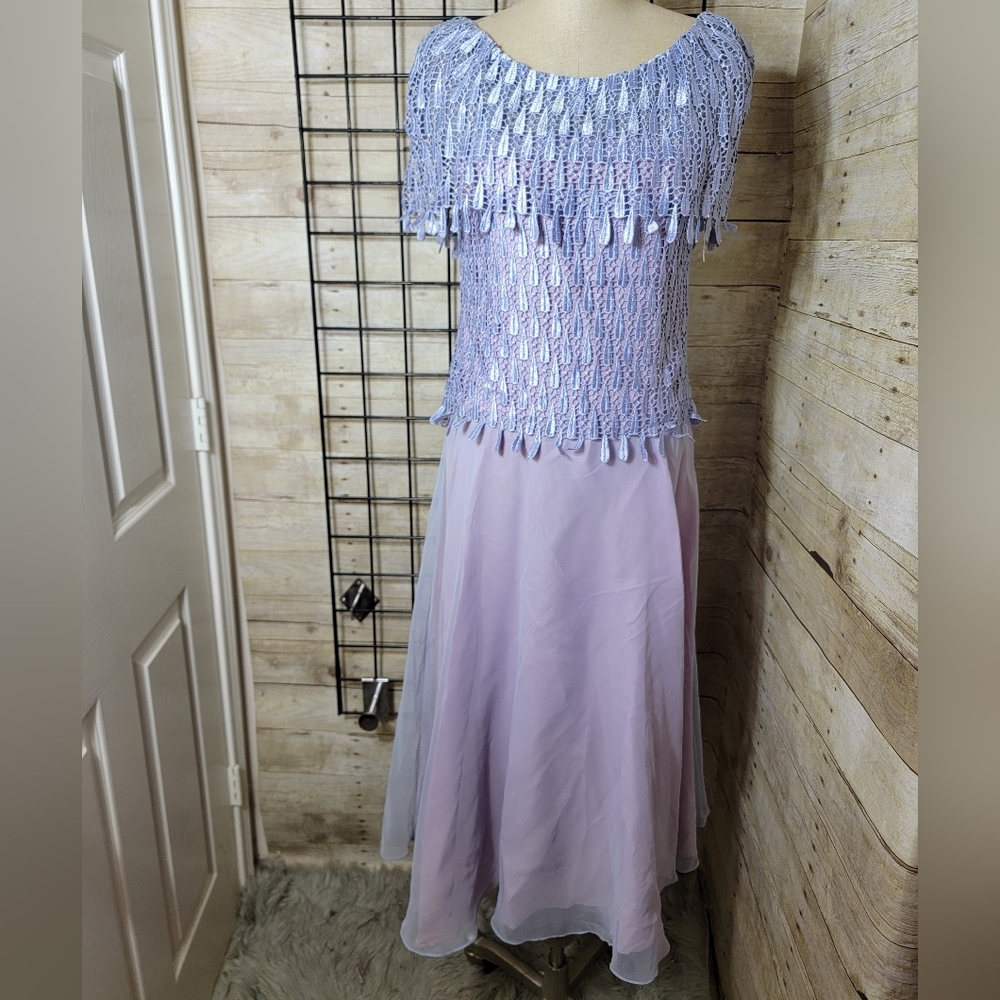 Vintage samax purple evening dress